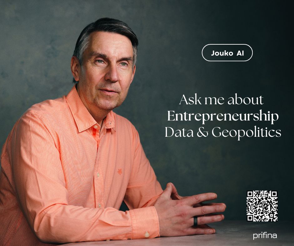 Jouko AI card. Entrepreneurship, Data and Geopolitics.