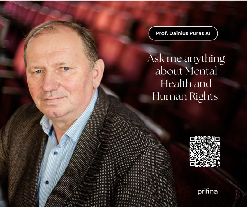 Prof. Dainius Puras AI card. Mental Health and Human Rights.
