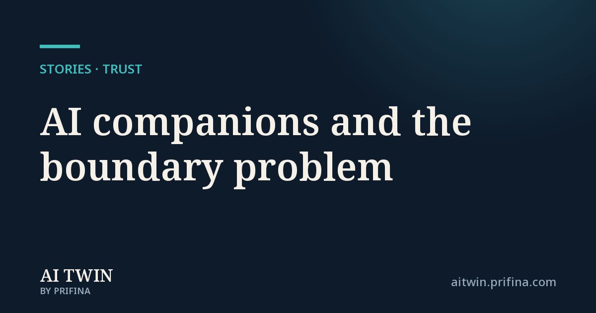 AI companions and the boundary problem
