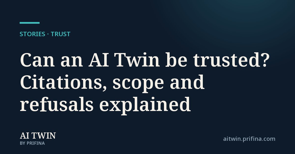 Can an AI Twin be trusted